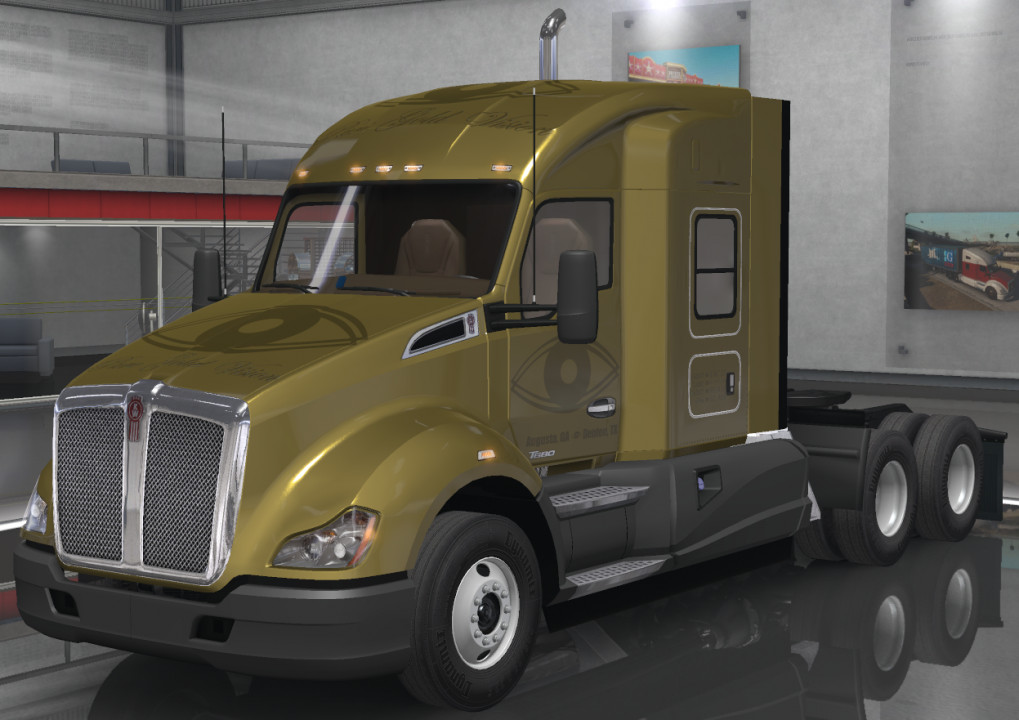 Pure Gold Vision Skins - Kenworth T680 Mid Roof Sleeper