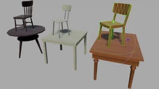 Package With Tables And Chairs (Prefab) v 1.0 thumbnail 3