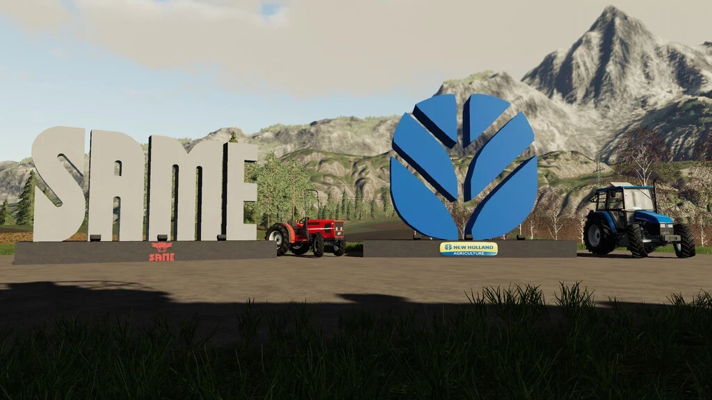 Placeable New Holland And Same Logos v 1.0