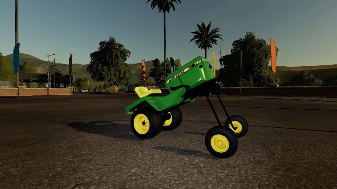 Squatted Lawn Mower
