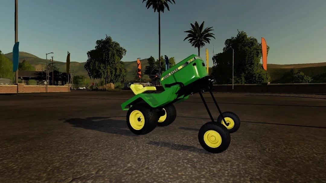 Squatted Lawn Mower