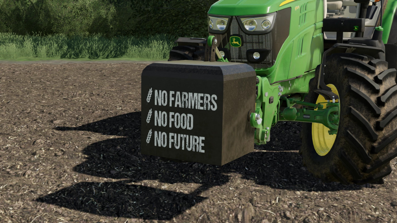 No Farmers - No Food - No Future Weight Block