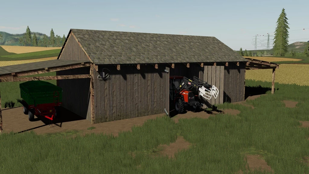 Old Wooden Barn With Shed v 1.0