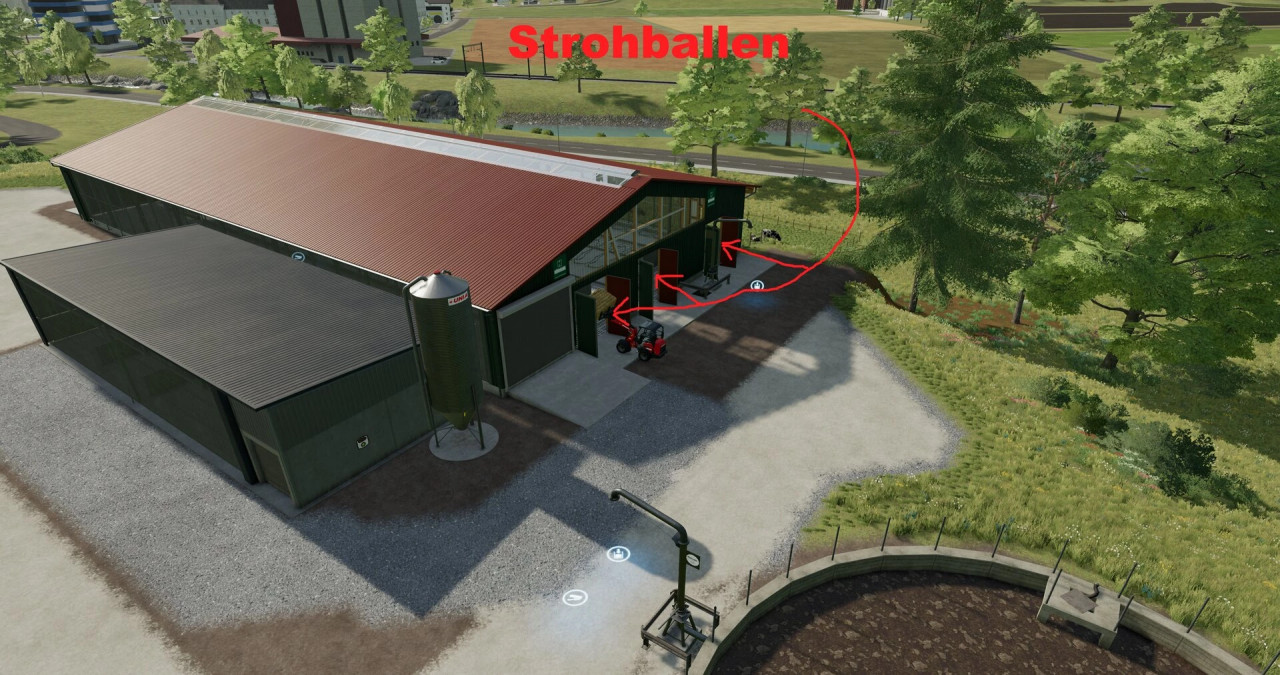 Large cow stalls with ball trigger