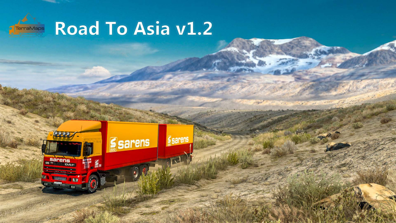 New Road To Asia v1.2 Map Mod | China Iran Pakistan Tajikistan Uzbekistan Kyrgyzstan | ETS2 1.43