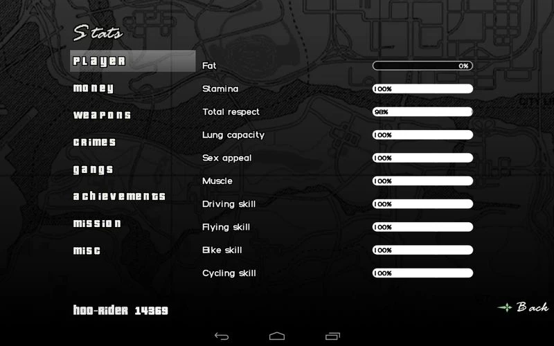 GTA San Andreas 100% Savegame for Android Mod 