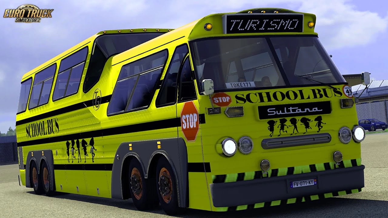 Sultana Panoramico Bus Mod For ETS2 and ATS 1.43 5.0 - ETS 2