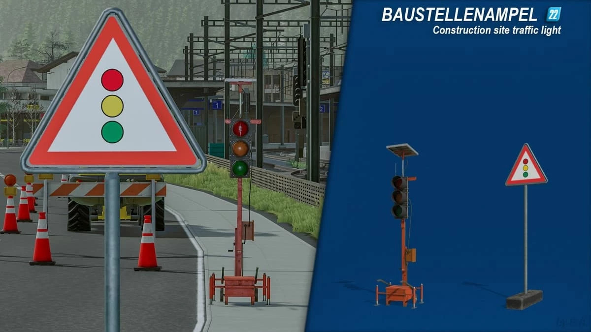 Construction site traffic light