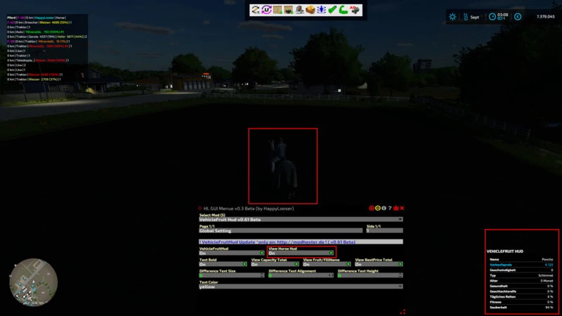 VehicleFruit Hud v 0.61 Beta