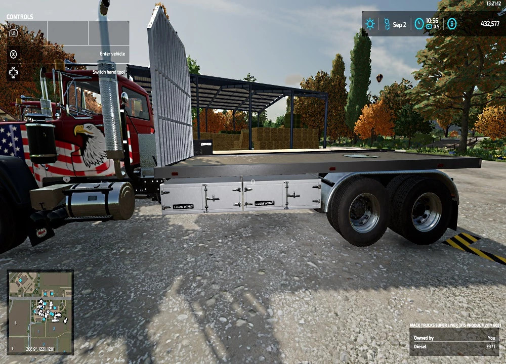 Mack Superliner with flat bed