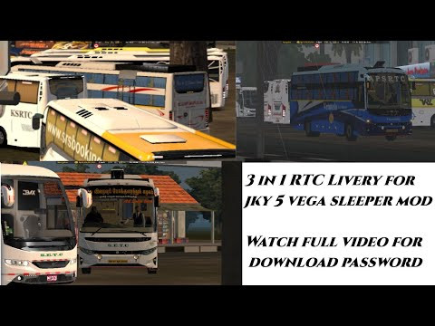 3 in 1 RTC 4K livery for JKY5 Vega sleeper Bus Mod. Watch video for Password