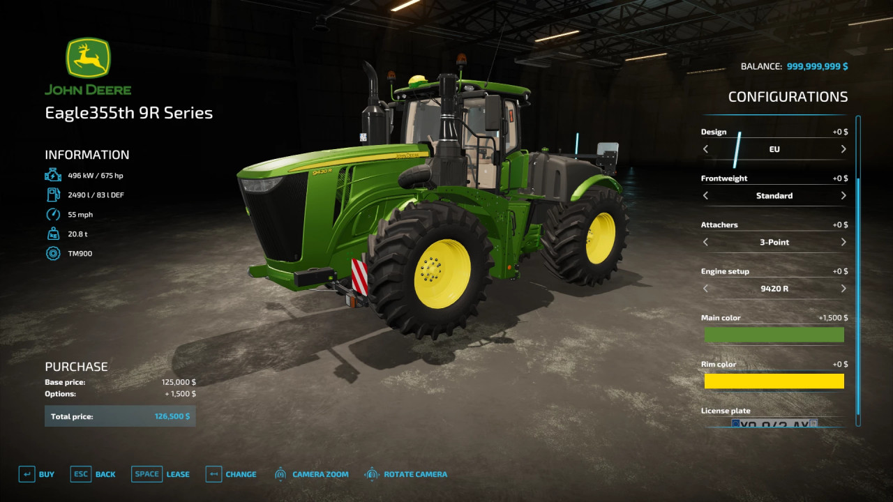 FS22 JOHN DEERE 9R V 1.0 Update