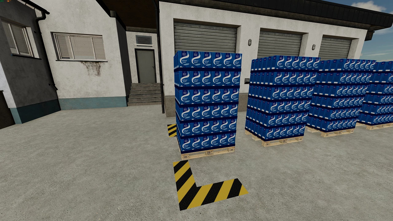 Sugar factory with new pallets