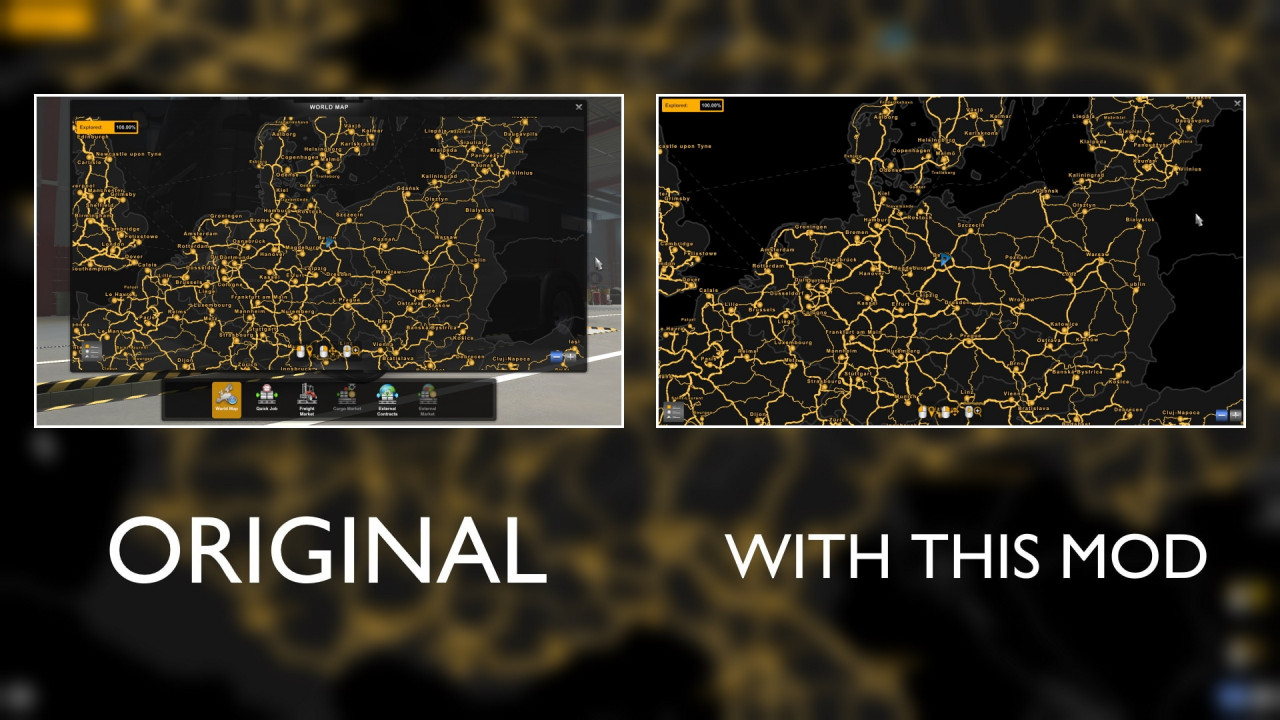 The world background map ets2 1.53. Map a1