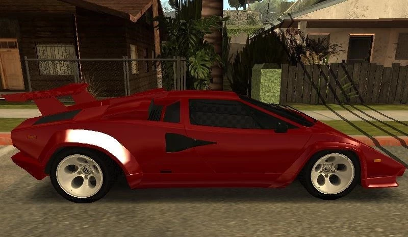 Lamborghini Countach Extra Wide Wheels + 25th's Rear Bumper - GTA: SA