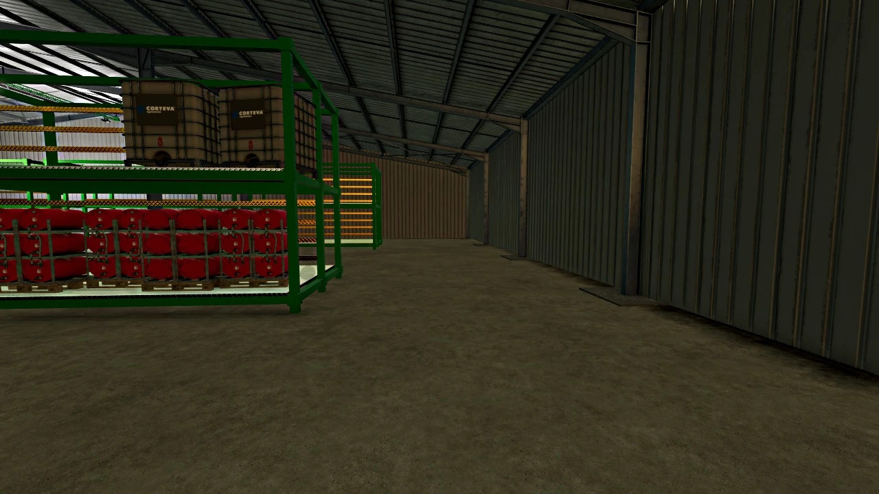 Large shed lights and shelves