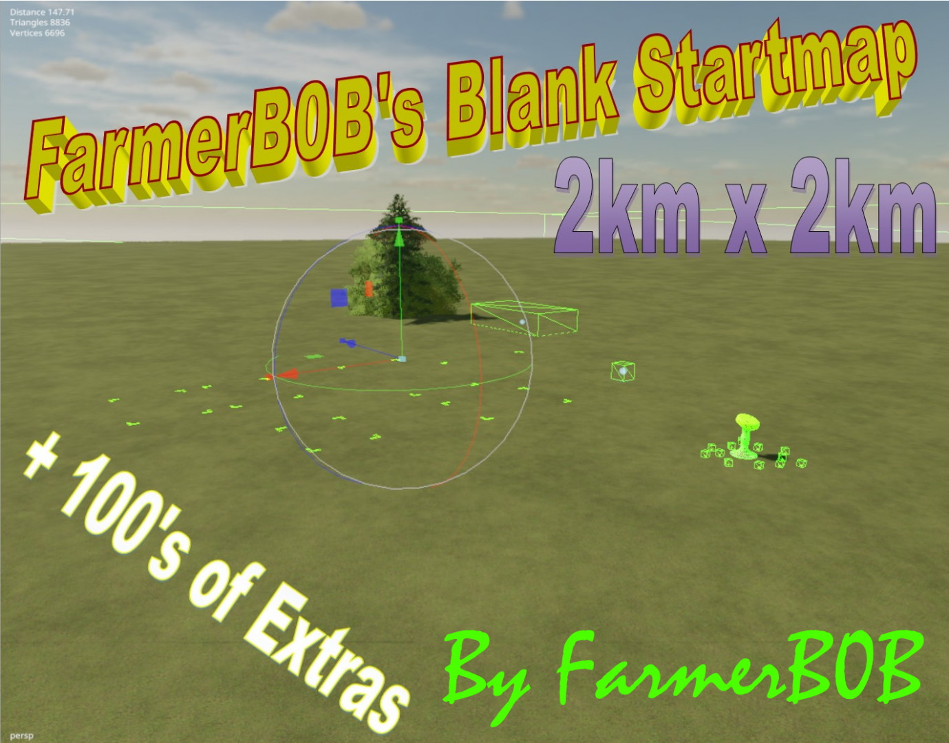 FarmerB0B's 2x Blank StartMap for FS22