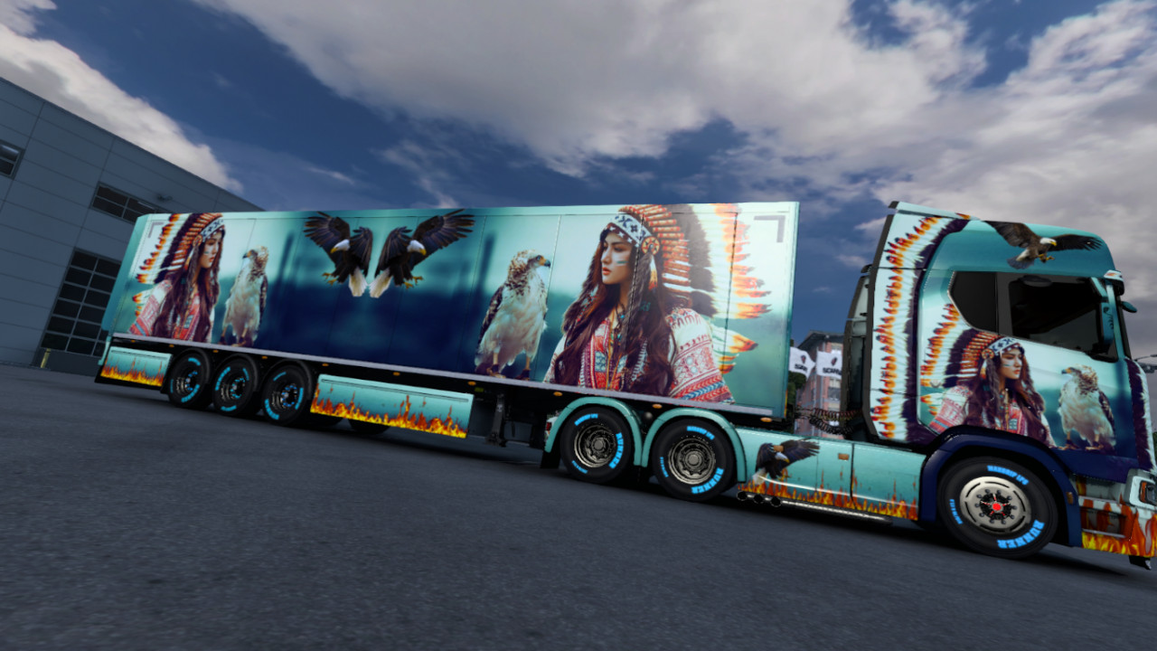 SCANIA NEW SKIN PROJECT 0.7 [ Native girl ]