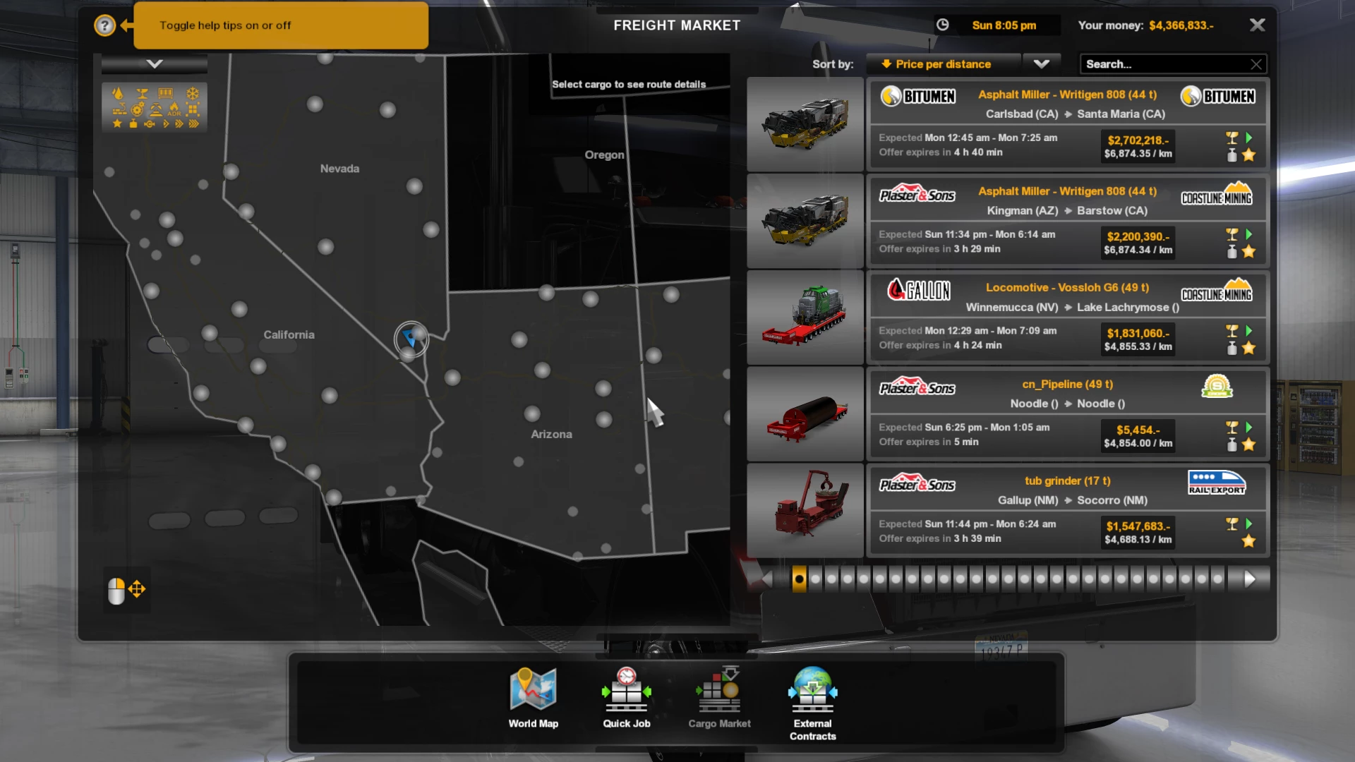 overweight trailers and cargo pack v5.0.1 ats edit million v5.0.1 - ATS