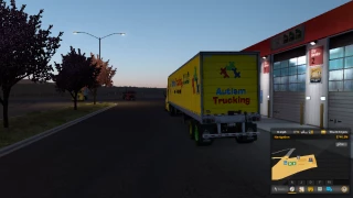 Autism Trucking Paintjob for Freightliner Cascading Sleeper XT and 48' Box Trailer v1.00 thumbnail 10