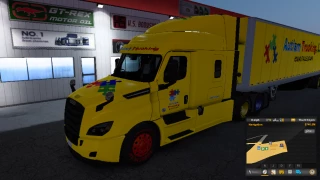 Autism Trucking Paintjob for Freightliner Cascading Sleeper XT and 48' Box Trailer v1.00 thumbnail 7