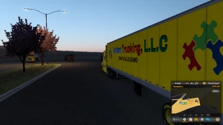 Autism Trucking Paintjob for Freightliner Cascading Sleeper XT and 48' Box Trailer v1.00 thumbnail 6