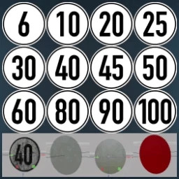 Speed Sign Decals prefab
