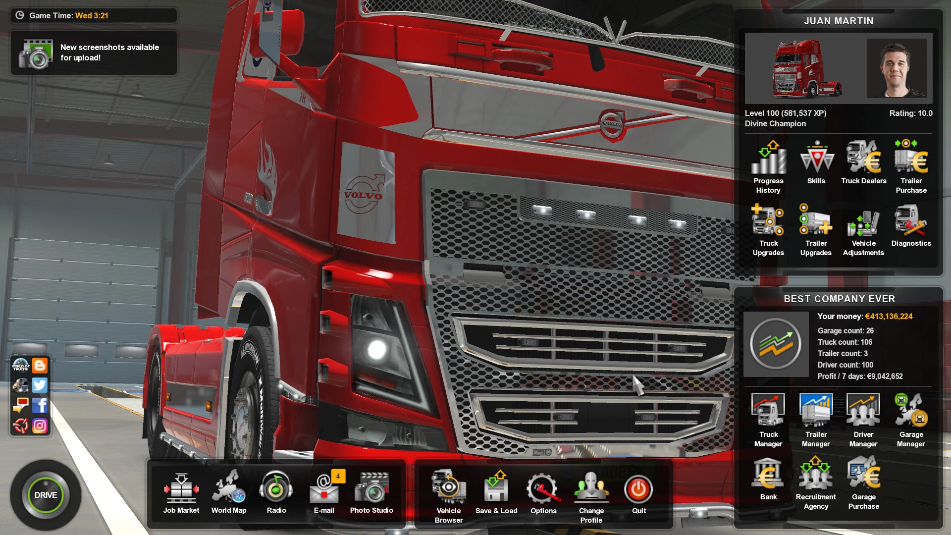 Euro Truck Simulator 2 - PS4 Save Game