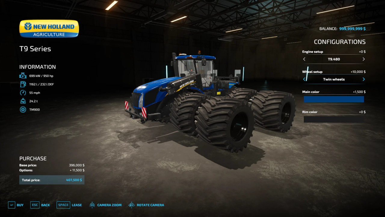 FS22 Beast Newholland T9 Series Tractor