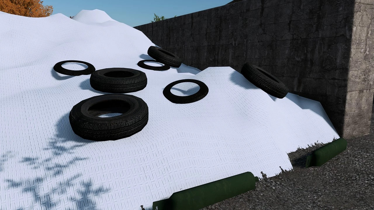 Placeable bunker silos tires