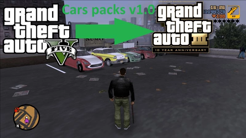 Files for GTA 3: The Definitive Edition: cars, mods, skins