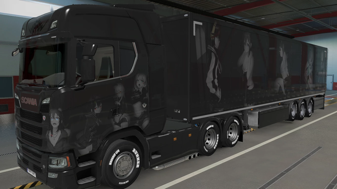 BLACK AND WHITE ANIME SKIN 1.40 - 1.45 - ETS 2