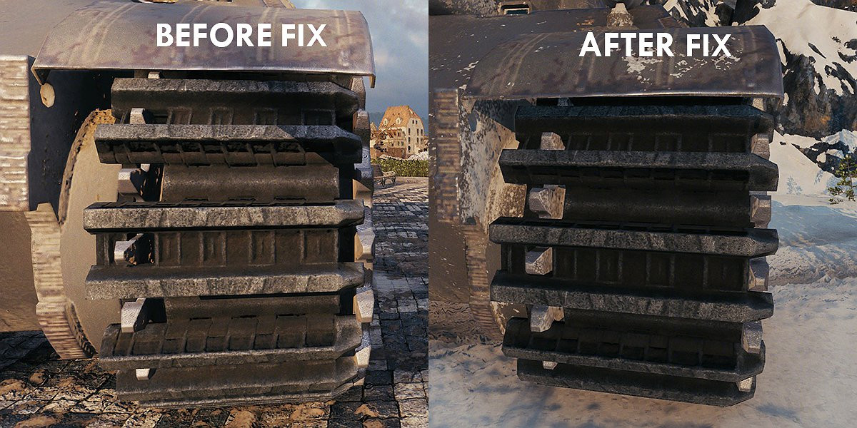 Fix for the tracks of the Panther II.