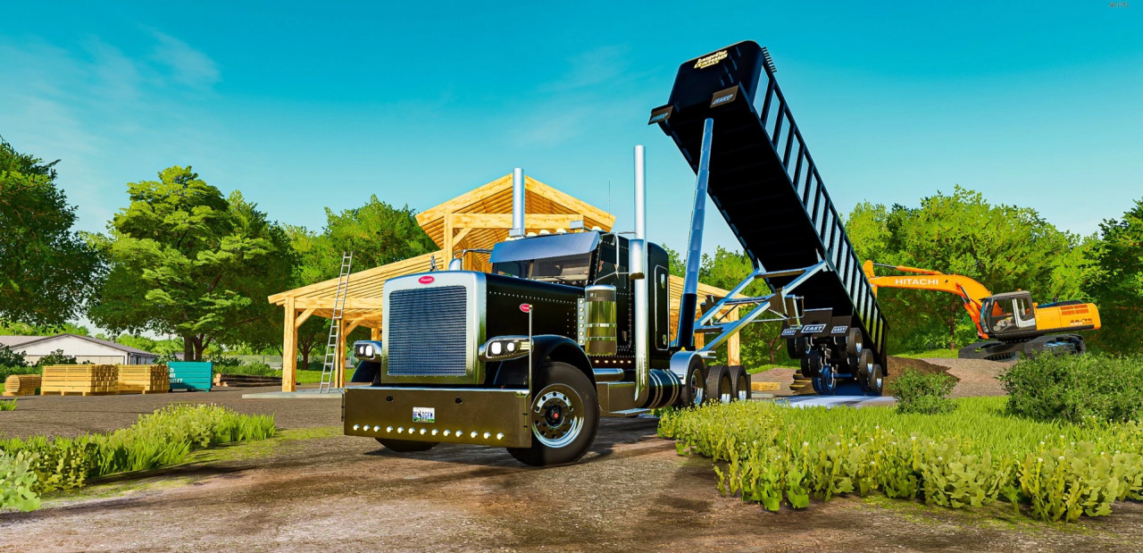 Frameless end dump trailer