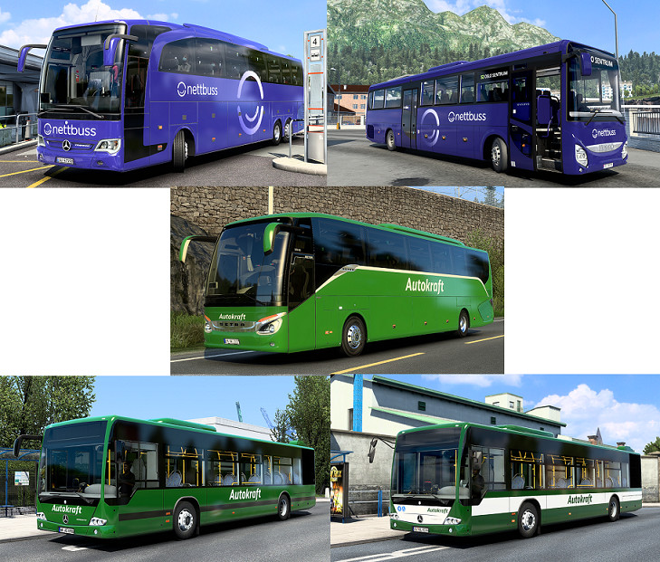 Nettbuss & Autokraft Skinpack 1.0 - ETS 2