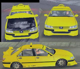 Peugeot 406 Taxi in gelb