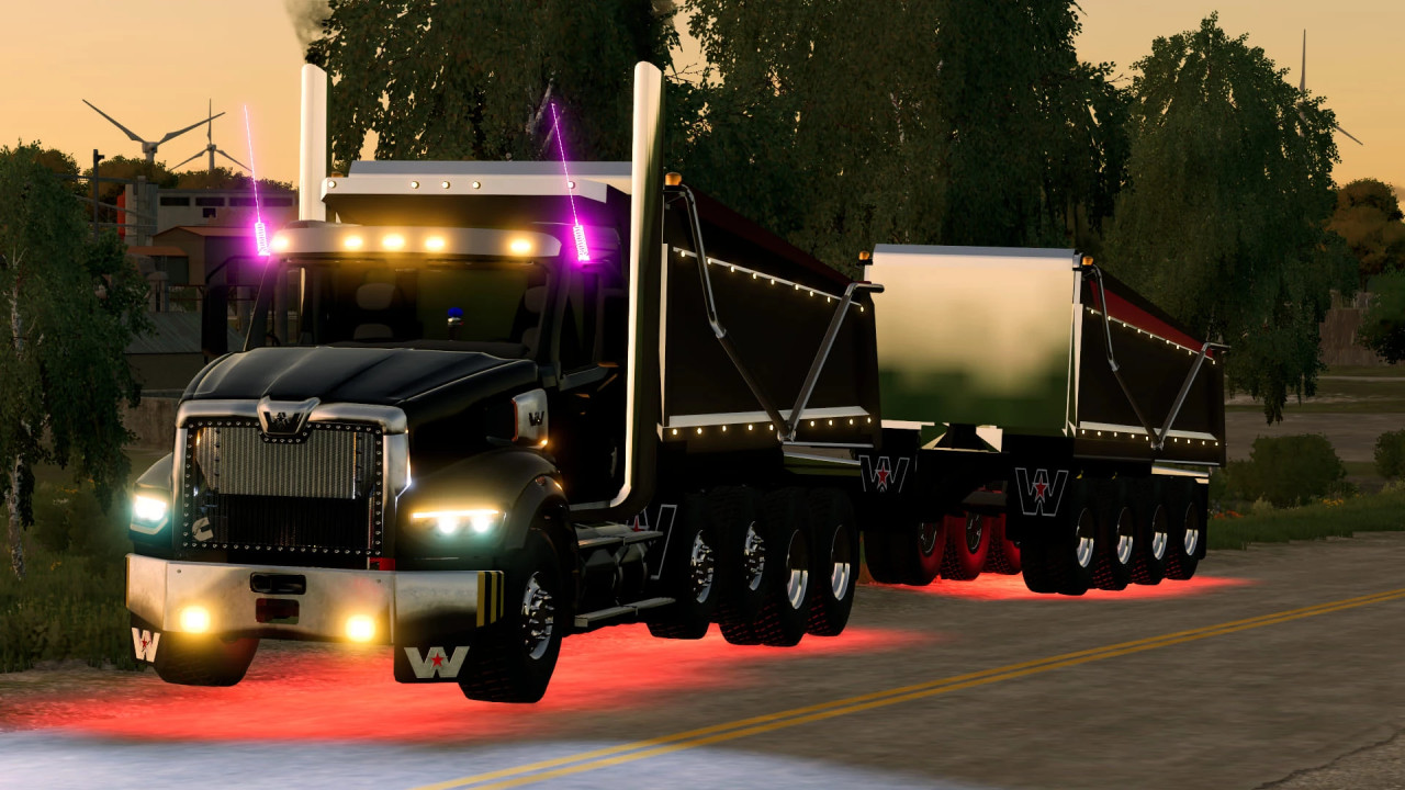 WesternStar49x dump truck with pup