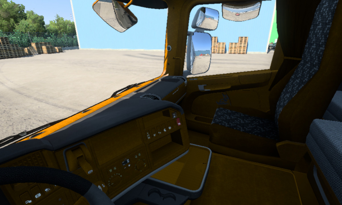 Scania R2009 gold yellow Interior