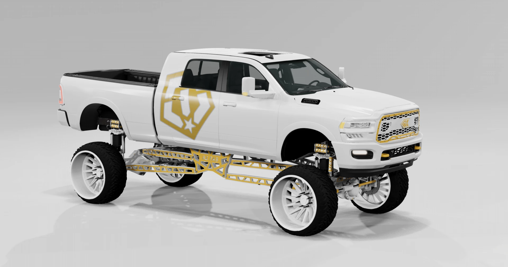 Dodge Ram 2500 Mega Cab Longhorn Lifted 3D Model