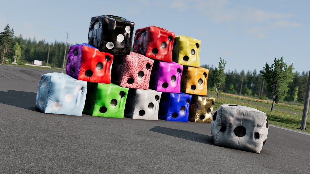 Inflatable dice