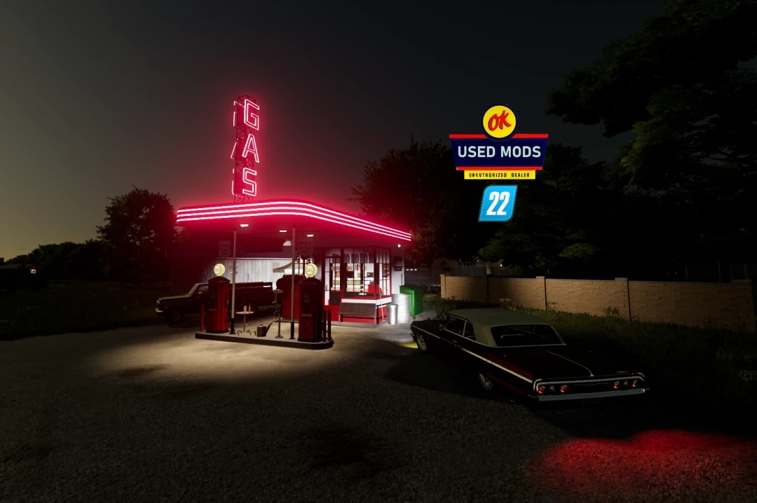 Old Retro Gas Station
