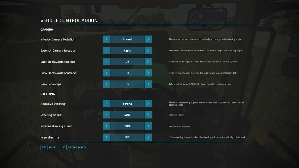Vehicle Control Addon
