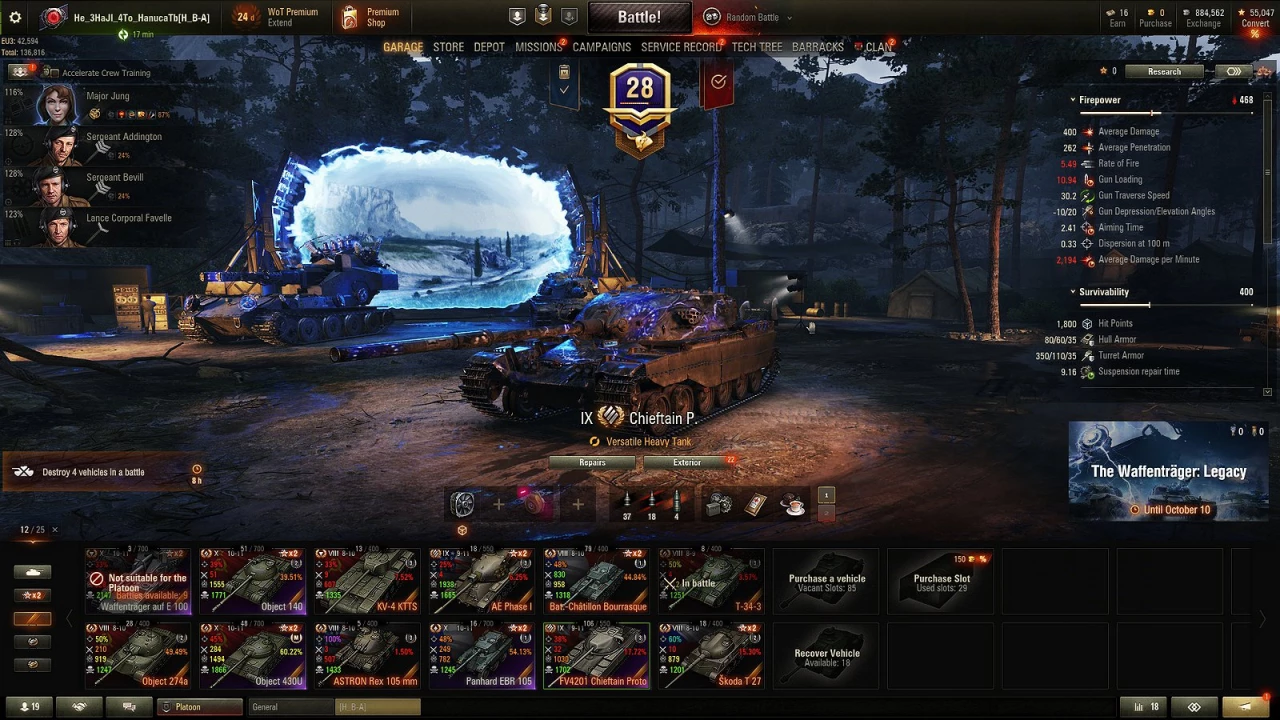 Chieftain P. Replace T95/Fv 4201 chieftain