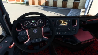 Red Interior for Scania S & R 2016 1 thumbnail 2