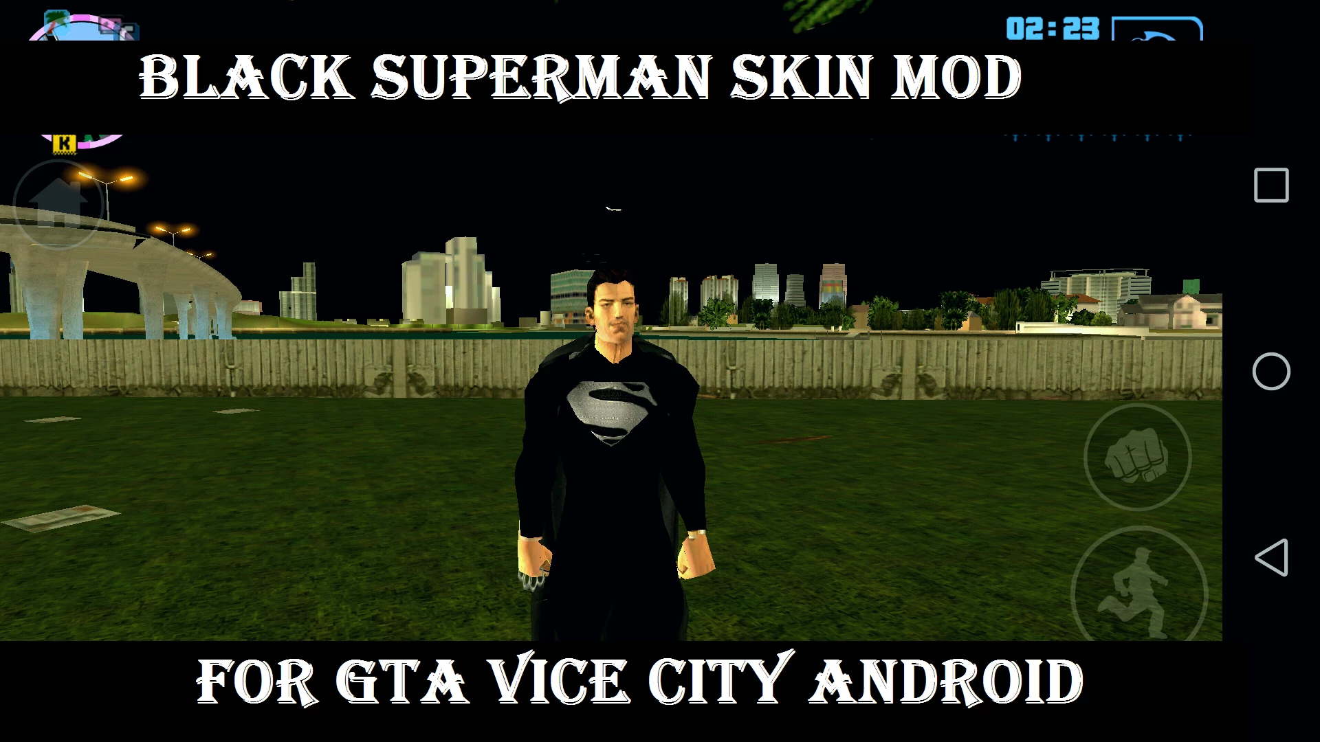 Black superman skin mod for gta vice city android v1 gta vice city