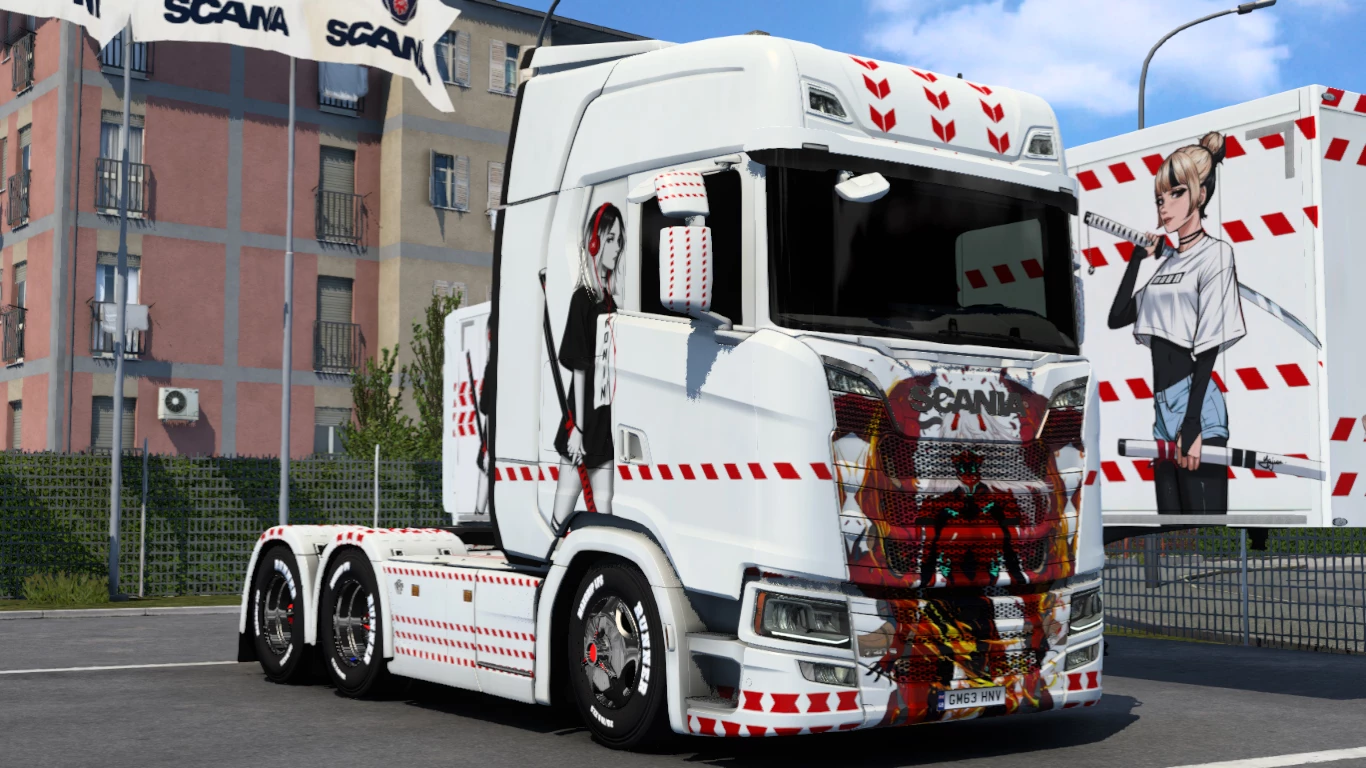 Scania Anime Katana Girl Skin 1.0 - ETS 2