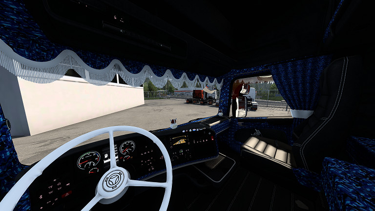 Scania RJL Topline Interior + Exterior Blue Danish Plush
