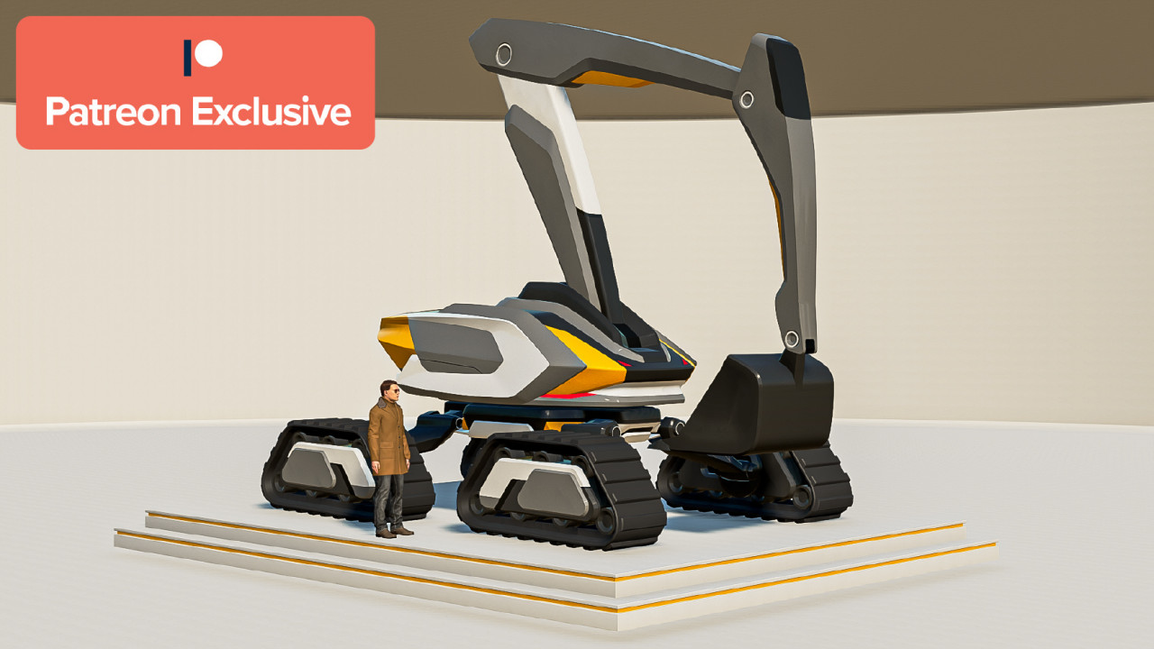 Patreon Exclusive Mod: Concept Excavator For FS22