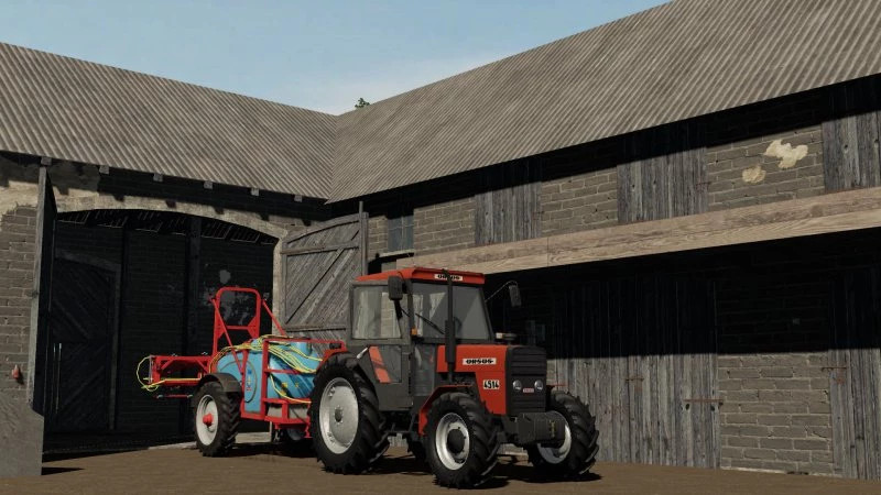 FS19 Barn With Black Brick Cowshed