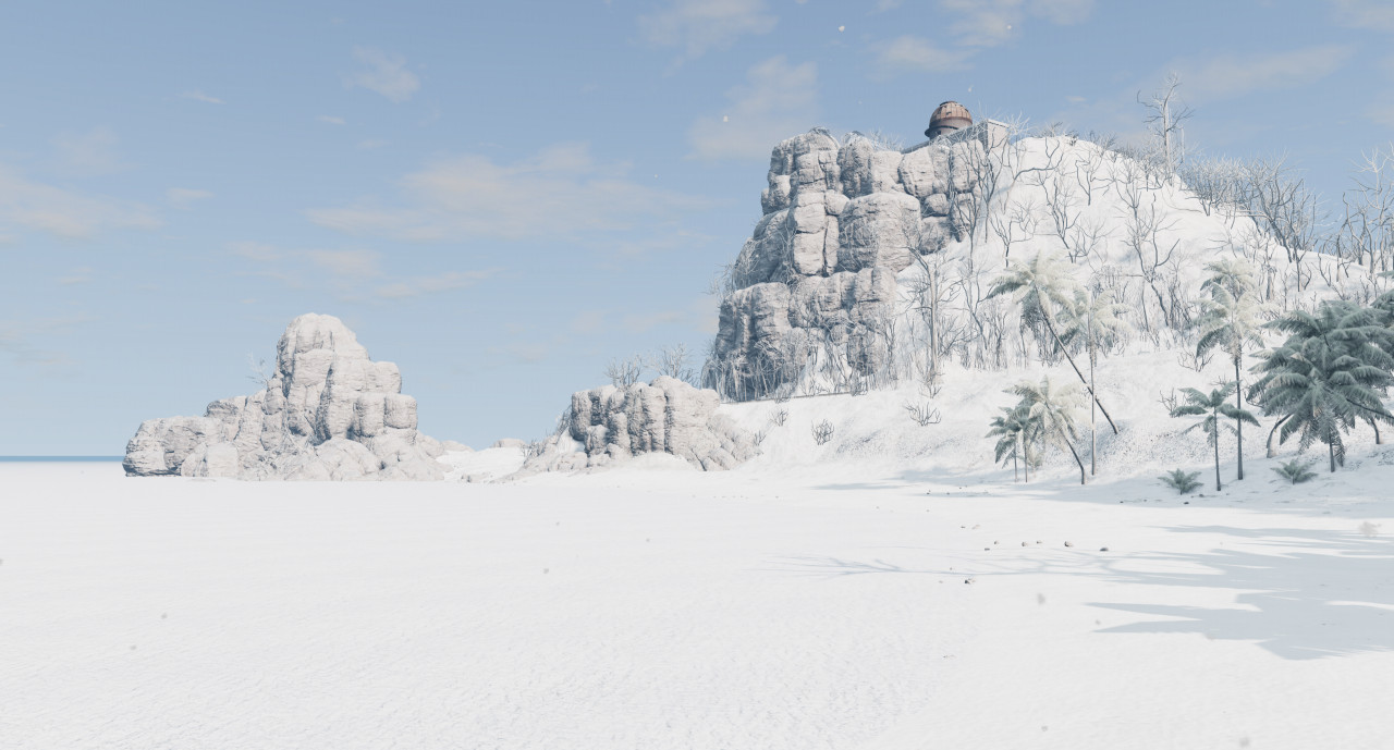 Jungle Rock Island Snowy